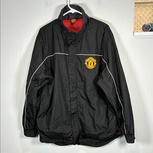 Manchester United Black Windbreaker Jacket